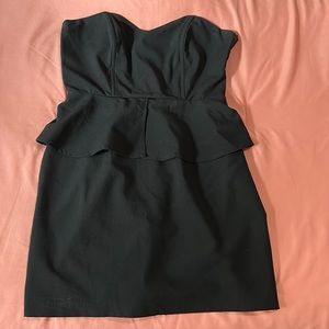 Strapless black dress